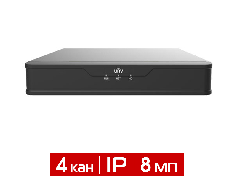Видеорегистратор 4-канальный IP 8Мп UNV NVR301-04S3-RU