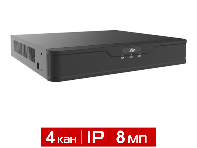 Видеорегистратор 4-канальный IP 8Мп UNV NVR301-04E2-RU