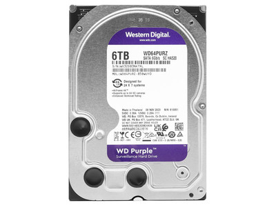 Жесткий диск 6Тb WD Purple WD64PURZ, HDD, SATA III, 3.5"