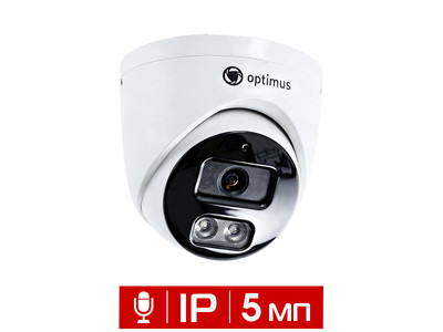 Видеокамера IP внутренняя купольная 5Мп Optimus Prime ECO IP-025.0(2.8)MP