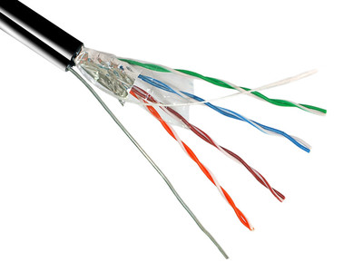 Кабель Optimus RJ-45 UTP с ТРОСОМ неэкранированный уличный U5e-4x2x0.5 Cu (OUT)
