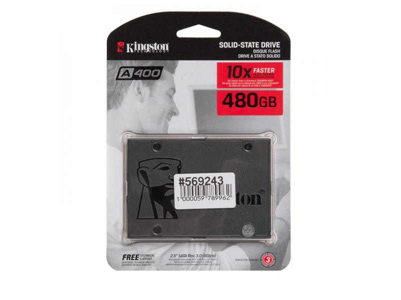 SSD накопитель 480GB Kingston A400 (SA400S37/480G) 2.5"